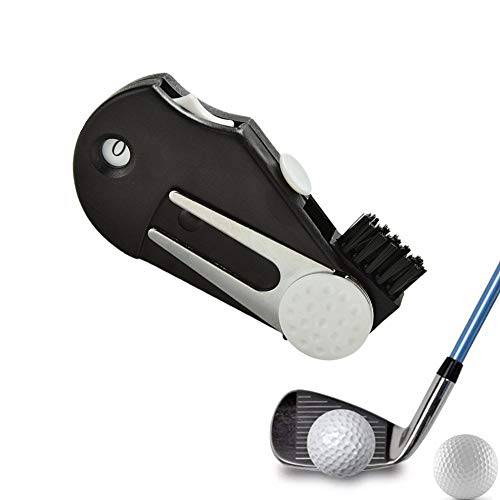 NA Golf Turf Tool 5 in 1 Golf Turf Repair Tool Golf Course Repair Tool with Brush Spring Knife Tool Counters Golf Accessories - Golf Gift