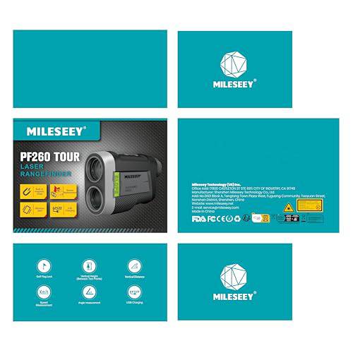 MiLESEEY Rechargeable Golf Range Finder with Slope On/Off Switch, Magnetic Range Finder Golf 1100Yds Flag Lock Vibration, ±0.55Yds Accuracy, Tournament Legal Golf Rangefinders - Golf Gift