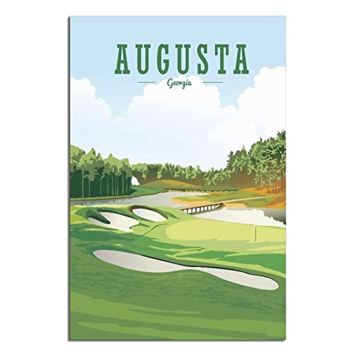 Arizona Maricopa County Augusta Golf Vintage Travel Posters Canvas Art Print Office Family Bedroom Decorative Posters Gift Wall Decor Poster 12x18inchs(30x45cm) Unframe-. - Golf Gift