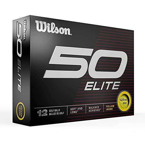 Wilson Fifty Elite Golf Balls - 12 Pack, Yellow - Golf Gift