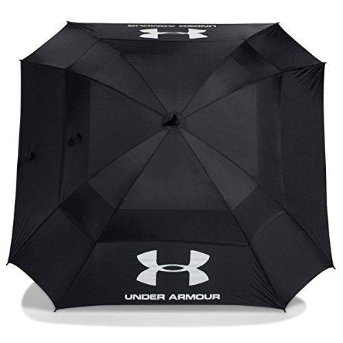 Under Armour 2023 UA 68" Double Canopy Golf Umbrella - Black/High Vis Yellow - Golf Gift