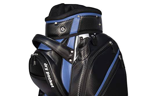 Motor Caddy Golf Cart Bag Bag Waterproof Material And Dry Pocket - Black/Blue - Golf Gift