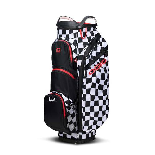 OGIO All Elements Silencer Waterproof Cart Bag, Warped Checkers - Golf Gift