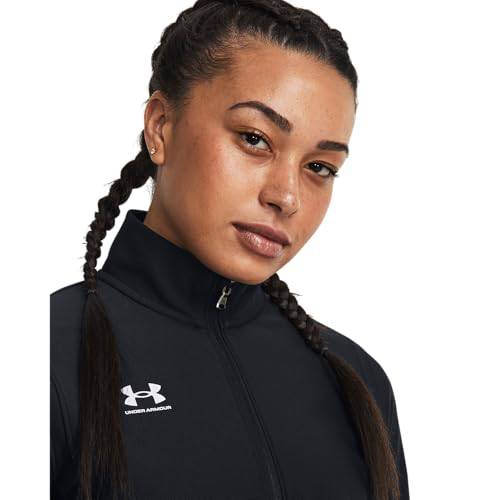 Under Armour Women's UA Challenger Track Jacket, Light and Breathable Zip Up Jacket, High-Tech Women's Jacket, Training Top for Football, Gym, Running and More Black - Golf Gift