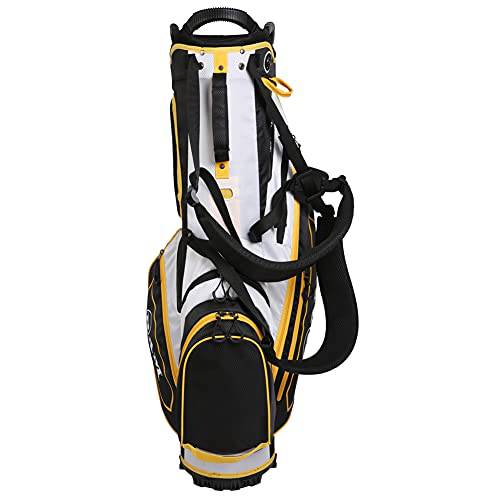 Ram Golf FX Lightweight Golf Stand Carry Bag, Black/White/Yellow - Golf Gift