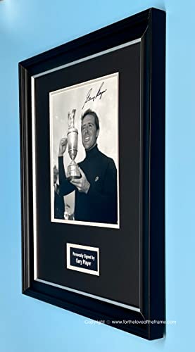 Gary Player Stunning Hand Signed Autograph Memorabilia Golf Photo In Luxury Handmade Wooden Display & AFTAL Certificate of Authenticity - Golf Gift