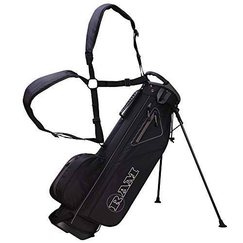 Ram Golf Lightweight Stand Carry/Sunday Bag Black/Grey - Golf Gift