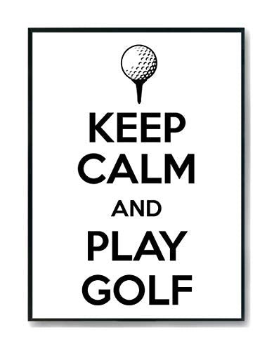 Hippowarehouse Keep Calm and Play Golf Printed Poster A4 Wall Art Design Classroom Room Gym Office Décor - Golf Gift