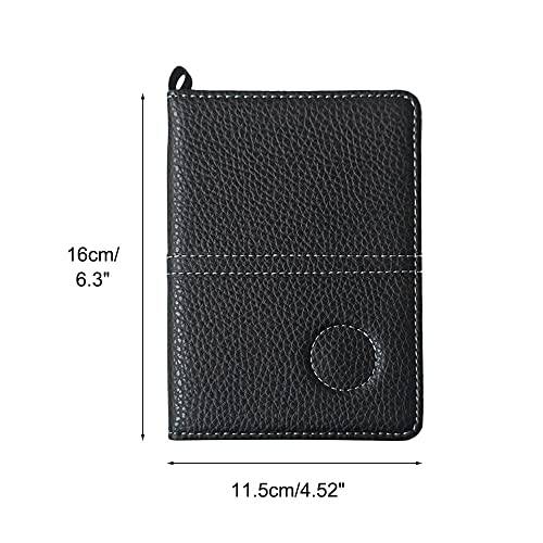 DONGKER Golf Scorecard Holder, Leather Golf Score Card Wallet with Pen Loop for Golf Score Cards Men & Women - Golf Gift