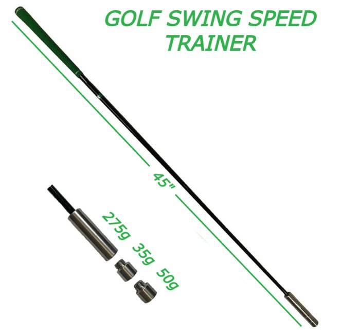 Relentless Golf speed stick training aid and tempo trainer. This golf training aid will help you gain balance and yards. Get your golf swing trainer now, and start bombing those drives!, Black, green - Golf Gift