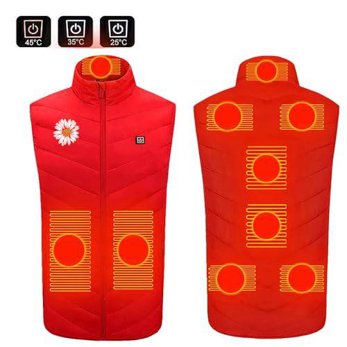 KUIH Heated Vests for Men and Women Warm Lightweight Heated Gilet USB Body Warmer Washable Heated Waistcoat Heated Clothing 3 Levels Electric Jacket for Motorcycle Outdoor Camping Hiking Golf Skiing - Golf Gift