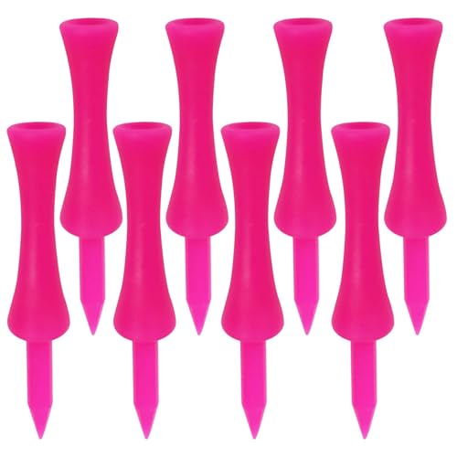 ZSRVAJ 50 Pcs Pink Golf Tees, Golf Tees, Pink Tees Golf, Pink Castle Golf Tees Reusable Durable Castle Tees Small Golf Tees for Golf Practice Training Professional Height Control - Golf Gift