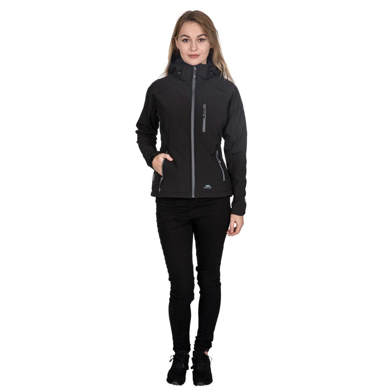 Trespass Womens Tp75 Bela Ii Softshell Jacket, Black, 18 EU - Golf Gift