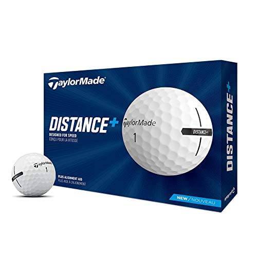 TaylorMade Distance+ Golf Balls 2021, White - Golf Gift