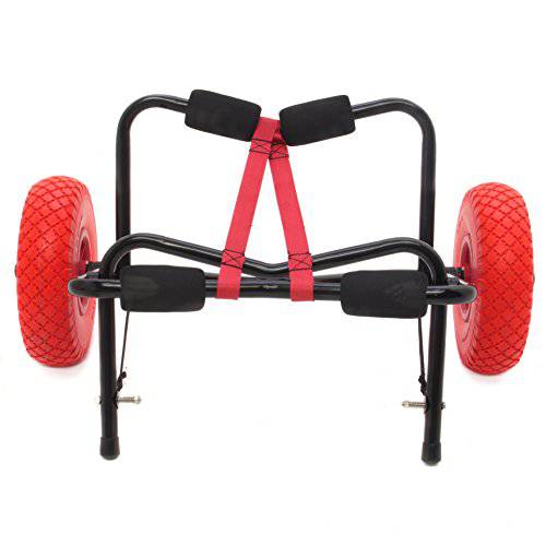 Conwy Kayak Folding Kayak Trolley Cart K1 60kg Load Puncture Proof Flat Free Wheels for Canadian Canoe SUP Paddle Board Transport Carry Accessories - Golf Gift