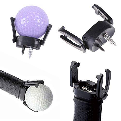 Ailzos Golf Ball Retrievers Mini Foldable Golf Ball Pick Up Tool Saver Putter Grip Black Retriever Plastic Claw Grabber Ball Claw Putter Golf Accessories Tool 3 Pack - Golf Gift