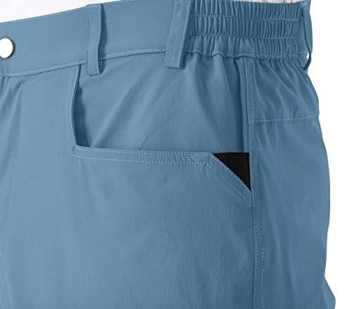 Rdruko Men's Cargo Shorts Quick Dry Lightweight Work Golf Casual Outdoor Shorts 5 Pockets, Dusty Blue, 32 - Golf Gift