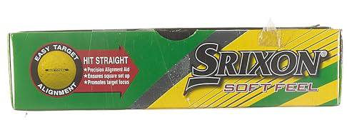 Srixon Soft Feel Golf Balls, Yellow, One Dozen (2016 Version) - Golf Gift