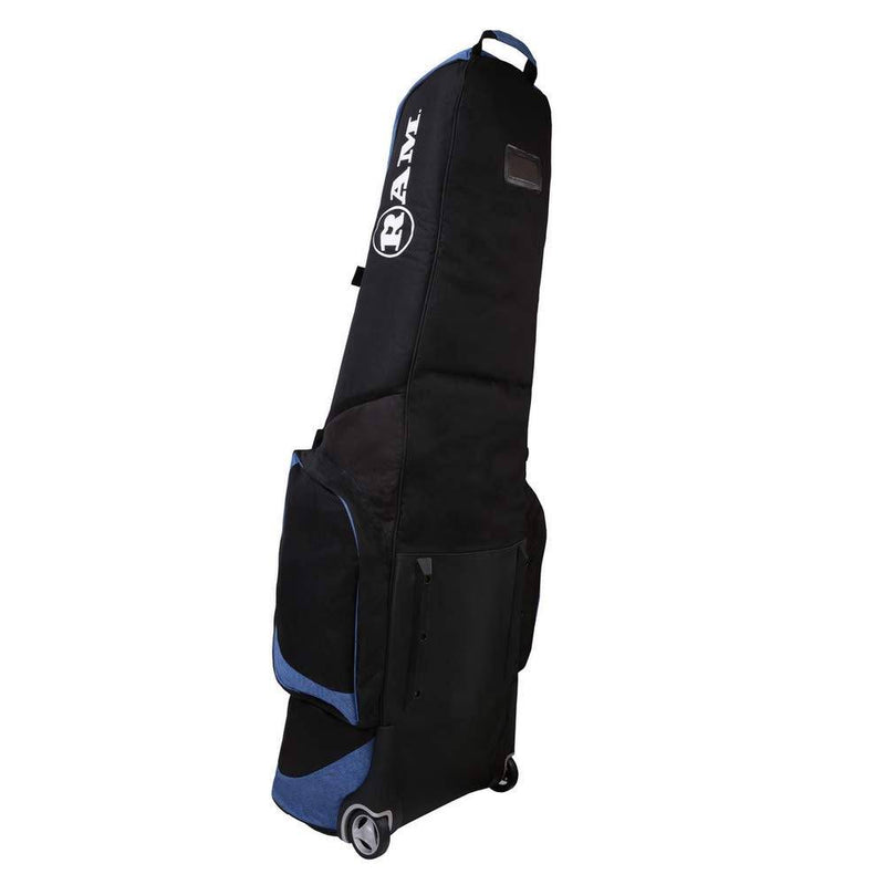 Ram FX Golf Travel Cover Deluxe Padded Wheeled Flight Bag Black/Blue - Golf Gift