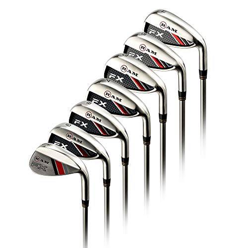 Ram Golf FX Stainless Steel Iron Set 4-PW Men Right Hand Graphite & Regular Flex - Golf Gift