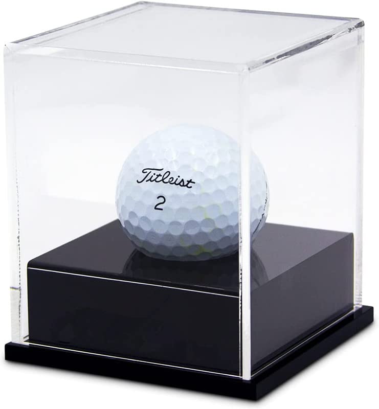 HH-GOLF Clear Acrylic Golf Ball Display Case, Golf Ball Showcase for hole in one ball, Transparent Souvenir gift presentation Box,3.4X3.4X3.5 Inch - Golf Gift