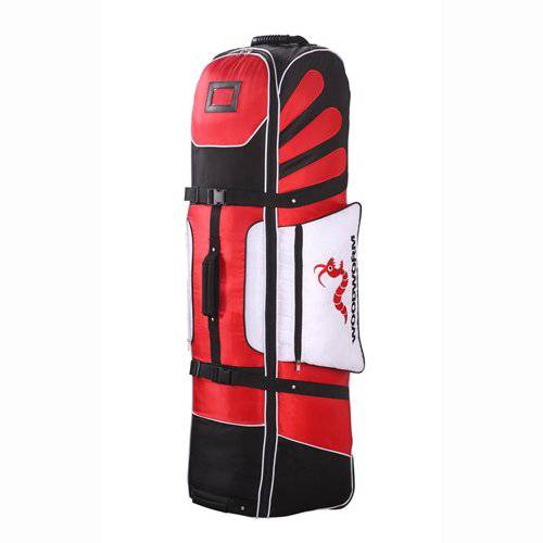 Woodworm Golf Deluxe Travel Cover With Wheels : Red - Golf Gift