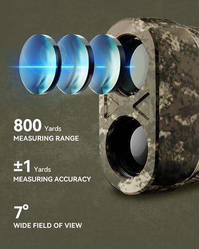 MiLESEEY Rechargeable Range Finder Hunting 800yd,±0.5M Accuracy,Laser Rangefinder with Angle Compensation and Horizontal Distance,Scan Mode,Speed,Arc Mode - Golf Gift