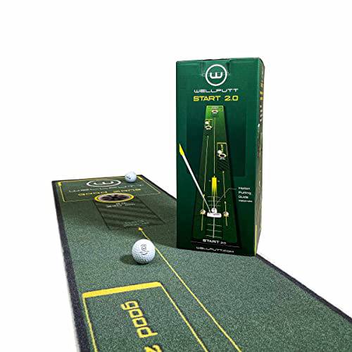 WELLPUTT - Golf Training Putting Mat - 3m Start 2.0 - Golf Gift