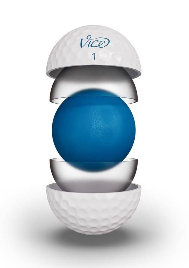 Vice Unisex Ball, White, M UK - Golf Gift