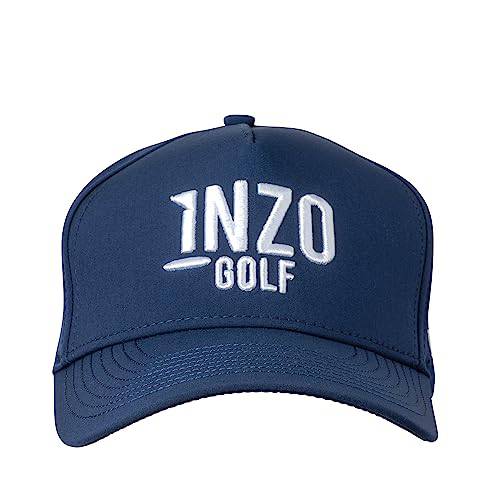 INZO Golf Birdie Blitz Golf Cap Hat with Laser Perforated Side & Rear Breathable Mesh Panels (Navy) - Golf Gift