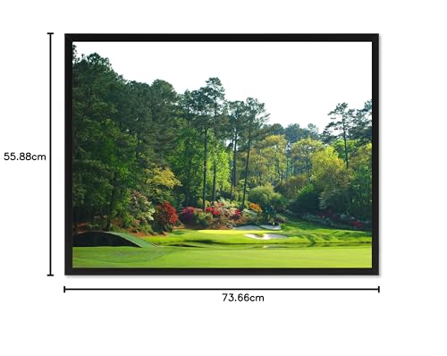 SpotColorArt Augusta Golf Course Photo Picture Handcrafted Framed Canvas Print, 22 in x 29 in - Golf Gift