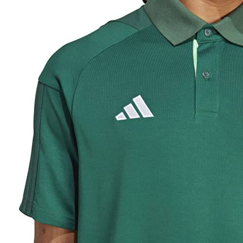 adidas Men's Polo Shirt (Short Sleeve) Tiro 23 Competition Polo Shirt, Drkgrn/Beamgr, HU1345, Size L - Golf Gift