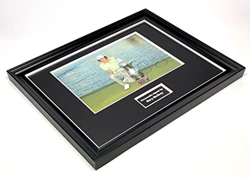 Rory McIlroy Hand Signed Autograph Golf Memorabilia Photo In Luxury Handmade Wooden Display & Certificates of Authenticity - Golf Gift