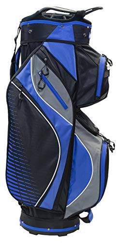 Longridge Deluxe Golf Cart Bag Black/CHAR/BLUE - Golf Gift