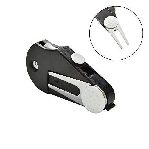 NA Golf Turf Tool 5 in 1 Golf Turf Repair Tool Golf Course Repair Tool with Brush Spring Knife Tool Counters Golf Accessories - Golf Gift