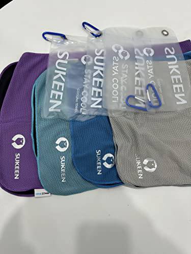 Sukeen Cooling Towel, 4 Pack Cooling Towels for Neck, Soft Breathable Sweat Towel Gym Towel, Stay Cool Ice Towel, Microfibre Cool Towel for Men Women Work Out Sports Yoga Golf (40"x12") - Golf Gift