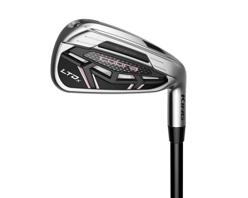 Cobra Golf 2022 LTDX Combo Iron Set Gloss Satin Chrome-Elderberry (Women's, Right Hand, KBS PGI 55, Ladies Flex, 5-SW) - Golf Gift