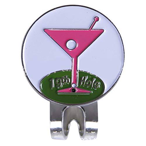 Akemaio Golf Magnetic Hat Clip, Wine Glass Magnetic Metal Hat Clip Golf Ball Mark Fit for Golf Cap Visor Outdoor Golf Accessories Golf Marker - Golf Gift