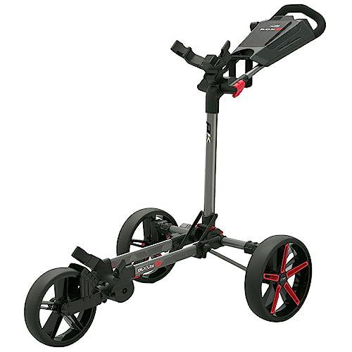 PowaKaddy Unisex DLX-Lite FF Golf Trolley - Gunmetal/Red - One Size - Golf Gift