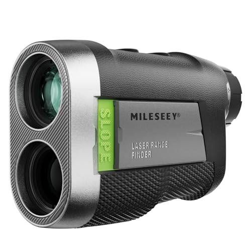 MiLESEEY Rechargeable Golf Range Finder with Slope On/Off Switch, Magnetic Range Finder Golf 1100Yds Flag Lock Vibration, ±0.55Yds Accuracy, Tournament Legal Golf Rangefinders - Golf Gift