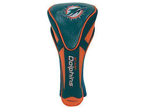 Team Golf NFL Miami Dolphins Single Apex Driver Head Cover Golf Club Single Apex Driver Headcover, Fits All Oversized Clubs, Truly Sleek Design - Golf Gift