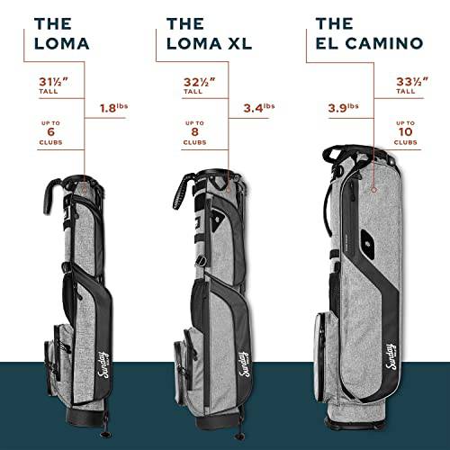 Sunday Golf Loma Bag - Lightweight Golf Bag with Strap and Stand – Easy to Carry Pitch n Putt Golf Bag – Par 3 and Executive Courses, 31 Inches Tall (Toasted Almond) - Golf Gift