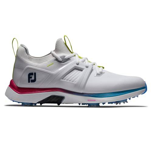 FootJoy Men's Hyperflex Carbon Golf Shoe, White Blue Purple, 11 UK - Golf Gift