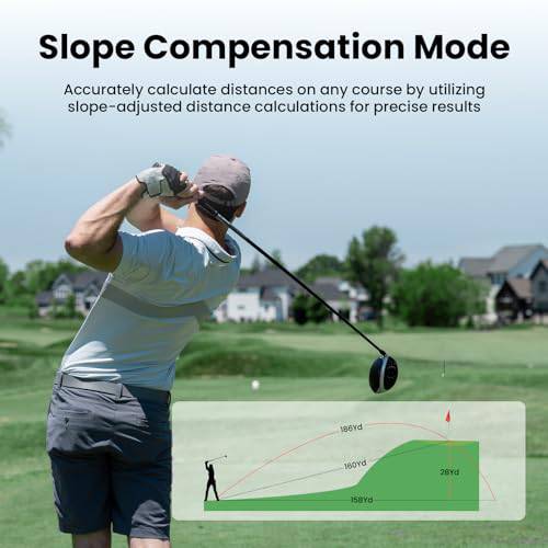 MiLESEEY Golf Range Finder with Slope On/Off,1100Yards,±0.5yard Accuracy,Flag Lock with Vibration,Legal for Tournament Play, Scan Measurement for Golfers,Carrying Case, Free Battery - Golf Gift