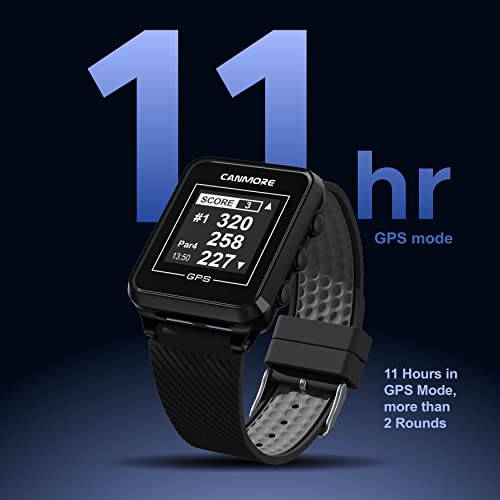 CANMORE TW353 Golf GPS Watch for Men and Women, High Contrast LCD Display, Free Update Over 41,000 Preloaded Courses Worldwide, Lightweight Essential Golf Accessory for Golfers, Black/Turquoise - Golf Gift