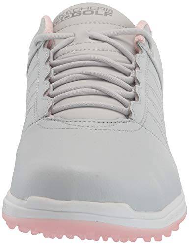 Skechers Women's Go Pivot Spikeless Golf Shoe, Light Grey Pink, 5 UK - Golf Gift