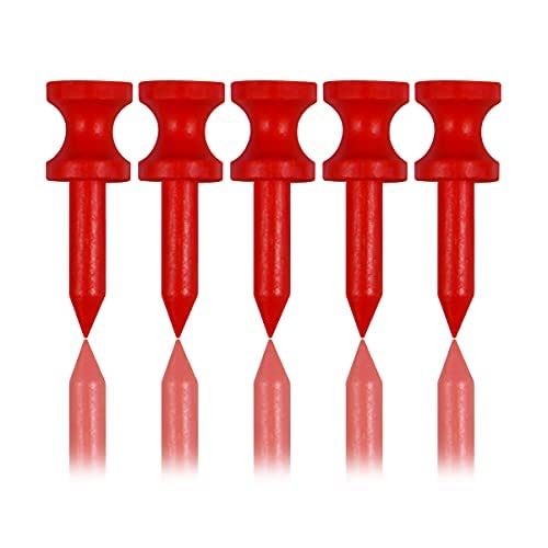 LIKOSO Bamboo Golf Tees Red 32MM Pack of 100 Non Plastic Castle Tees Biodegradable Sustainable - Golf Gift