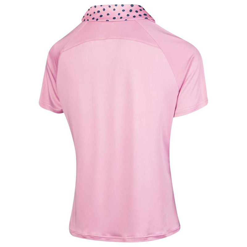 Island GREEN Golf Women's Breathable Quick Dry Moisture Wicking Polo Shirts, Pink/Navy, XL - Golf Gift