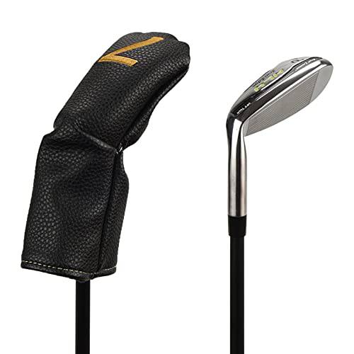 10pcs /Set Black Hybrid Iron Club Head Covers Protector with Large Gold No. - Golf Gift