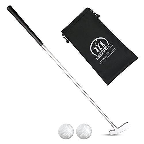 Golf Putter, Two-Way Golf Putters for Men Right/Left Handed Indoor/Outdoor Mini Club Golf Set - Sturdy Putter Shaft with 2 Practice Golf Balls and 1 Storage Bag for Any Putting Green Mat Home Office - Golf Gift